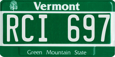 VT license plate RCI697