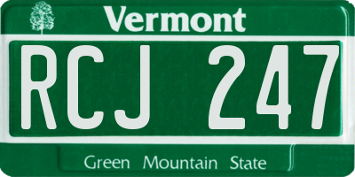 VT license plate RCJ247