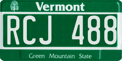 VT license plate RCJ488