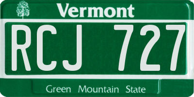 VT license plate RCJ727