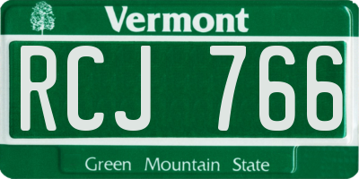 VT license plate RCJ766