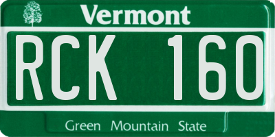 VT license plate RCK160