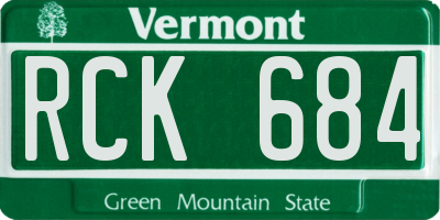 VT license plate RCK684