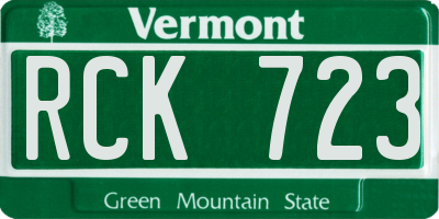 VT license plate RCK723