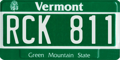 VT license plate RCK811