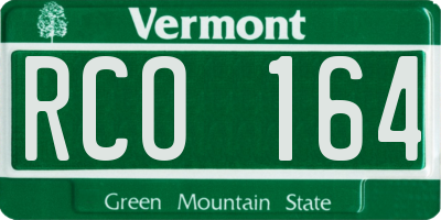 VT license plate RCO164