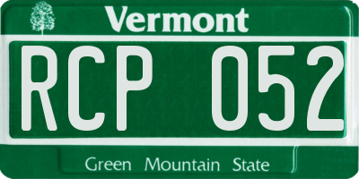 VT license plate RCP052
