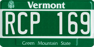 VT license plate RCP169