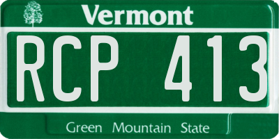 VT license plate RCP413
