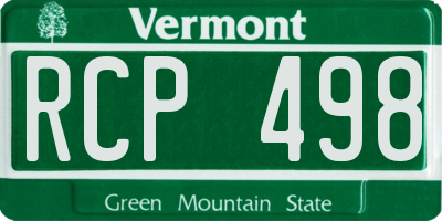 VT license plate RCP498