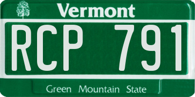 VT license plate RCP791