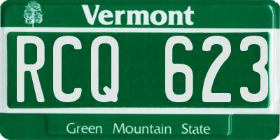 VT license plate RCQ623