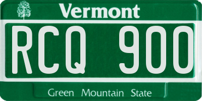 VT license plate RCQ900