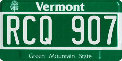 VT license plate RCQ907
