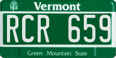 VT license plate RCR659