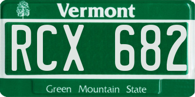 VT license plate RCX682