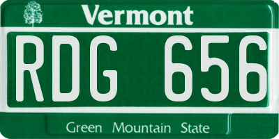 VT license plate RDG656