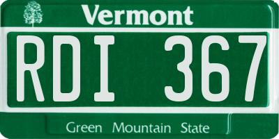 VT license plate RDI367