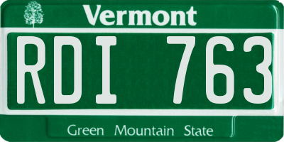 VT license plate RDI763