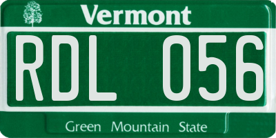 VT license plate RDL056