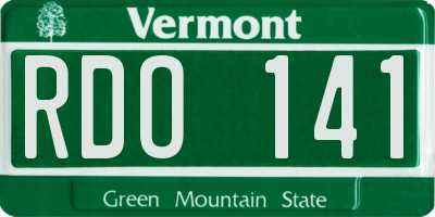 VT license plate RDO141