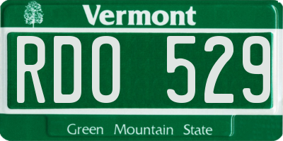 VT license plate RDO529