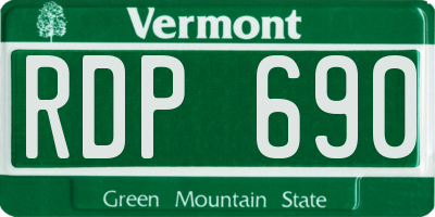VT license plate RDP690