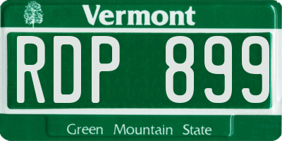 VT license plate RDP899