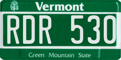 VT license plate RDR530