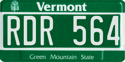 VT license plate RDR564