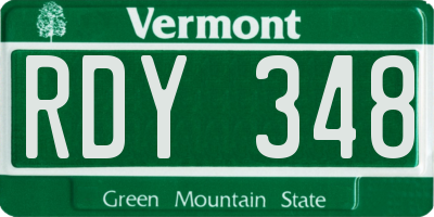 VT license plate RDY348