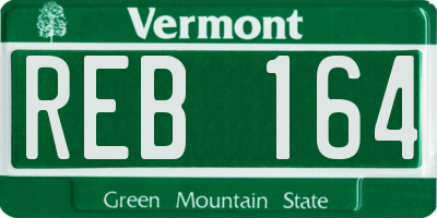 VT license plate REB164