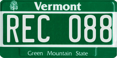 VT license plate REC088
