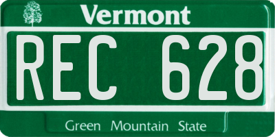 VT license plate REC628