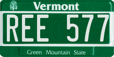 VT license plate REE577