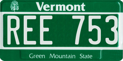 VT license plate REE753