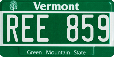 VT license plate REE859