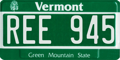 VT license plate REE945