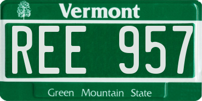 VT license plate REE957