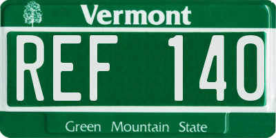VT license plate REF140