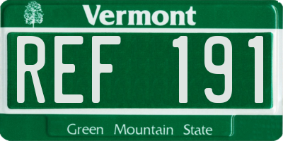 VT license plate REF191