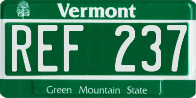 VT license plate REF237