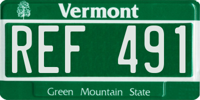 VT license plate REF491