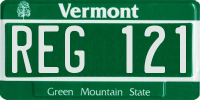 VT license plate REG121