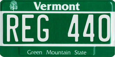 VT license plate REG440