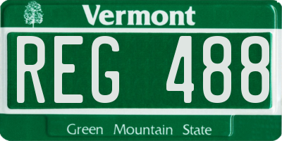 VT license plate REG488