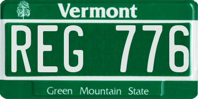 VT license plate REG776