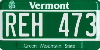 VT license plate REH473
