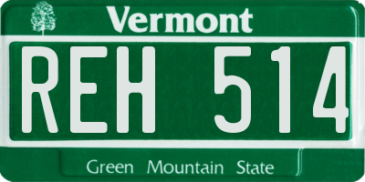 VT license plate REH514