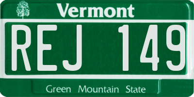 VT license plate REJ149